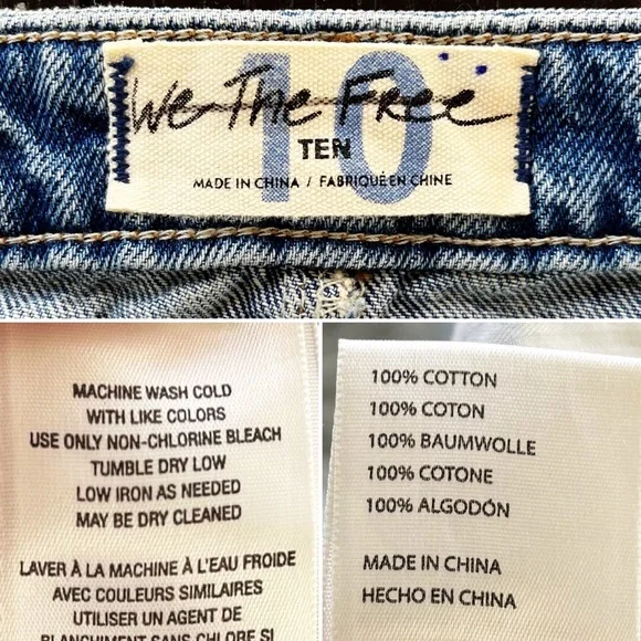 Free People Maxed Out Maxi Denim Skirt Embroidered Patchwork Size 10 - Picture 14 of 16